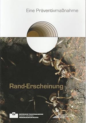 Image du vendeur pour Programmheft Rand-Erscheinung. Eine Prventivmanahme. Premiere 10. Dezember 2009 Akademiestudio mis en vente par Programmhefte24 Schauspiel und Musiktheater der letzten 150 Jahre