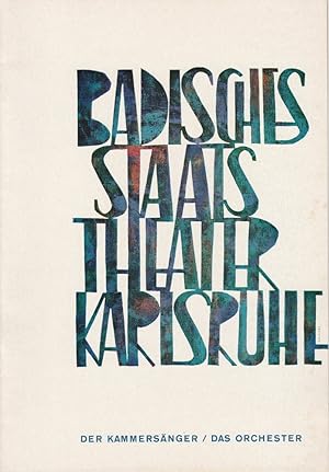 Bild des Verkufers fr Programmheft Der Kammersnger / Das Orchester. Premiere 10. Mrz 1966 Spielzeit 1965 / 66 zum Verkauf von Programmhefte24 Schauspiel und Musiktheater der letzten 150 Jahre