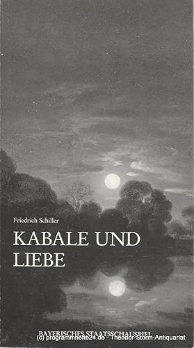 Seller image for Programmheft Kabale und Liebe von Friedrich Schiller Spielzeit 1986 / 87 Heft 1 for sale by Programmhefte24 Schauspiel und Musiktheater der letzten 150 Jahre