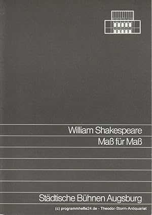 Seller image for Programmheft Ma fr Ma von William Shakespeare. Spielzeit 1988 / 89 Heft 4 for sale by Programmhefte24 Schauspiel und Musiktheater der letzten 150 Jahre