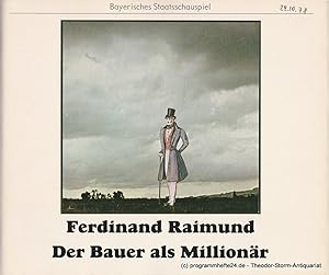Bild des Verkufers fr Programmheft Der Bauer als Millionr von Ferdinand Raimund. Premiere 29. Oktober 1978 zum Verkauf von Programmhefte24 Schauspiel und Musiktheater der letzten 150 Jahre