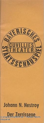Bild des Verkufers fr Programmheft Der Zerissene von Johann Nestroy Premiere 29. Juli 1972 zum Verkauf von Programmhefte24 Schauspiel und Musiktheater der letzten 150 Jahre