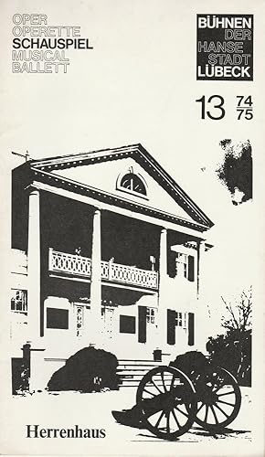 Imagen del vendedor de Programmheft HERRENHAUS. Schauspiel von Thomas Wolfe. 1. Februar 1975 Spielzeit 1974 / 75 Heft 13 a la venta por Programmhefte24 Schauspiel und Musiktheater der letzten 150 Jahre