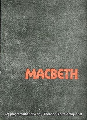 Seller image for Programmheft Macbeth. Oper nach Shakespeare. Spielzeit 1957 / 1958 Landesoper Heft 4 for sale by Programmhefte24 Schauspiel und Musiktheater der letzten 150 Jahre