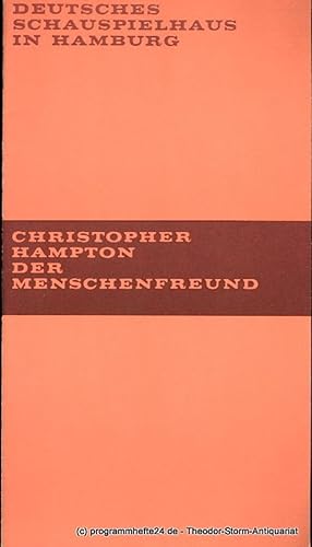 Seller image for Programmheft Der Menschenfreund. The Philanthropist. Eine brgerliche Komdie von Christopher Hampton. Premiere 17. Januar 1971. Spielzeit 1970 / 71 Heft 5 for sale by Programmhefte24 Schauspiel und Musiktheater der letzten 150 Jahre