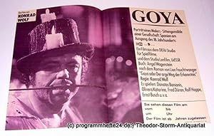 Filmplakat GOYA. Porträt eines Malers - Sittengemälde einer Gesellschaft. Spanien am Ausgang des ...