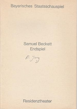 Bild des Verkufers fr Programmheft ENDSPIEL von Samuel Beckett. Premiere 19. Mai 1971 zum Verkauf von Programmhefte24 Schauspiel und Musiktheater der letzten 150 Jahre