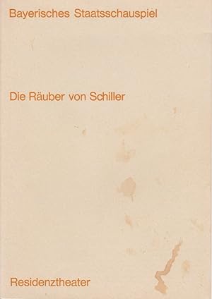 Imagen del vendedor de Programmheft DIE RUBER von Schiller. Premiere 7. Dezember 1968 Residenztheater a la venta por Programmhefte24 Schauspiel und Musiktheater der letzten 150 Jahre