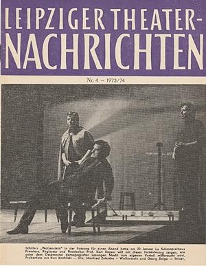Bild des Verkufers fr Leipziger Theater-Nachrichten Nr. 4 1973 / 74 zum Verkauf von Programmhefte24 Schauspiel und Musiktheater der letzten 150 Jahre