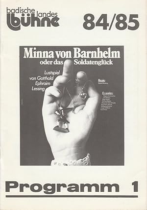 Seller image for Programmheft Minna von Barnhelm oder Das Soldatenglck. Premiere 22.09.1984 Spielzeit 1984 / 85 Heft 1 for sale by Programmhefte24 Schauspiel und Musiktheater der letzten 150 Jahre