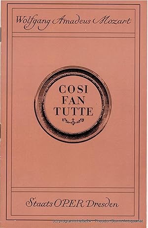 Imagen del vendedor de Programmheft Cosi fan tutte oder Die Schule der Liebenden. Premieren 23. und 28. Mai 1983 Spielzeit 1982 / 83 a la venta por Programmhefte24 Schauspiel und Musiktheater der letzten 150 Jahre