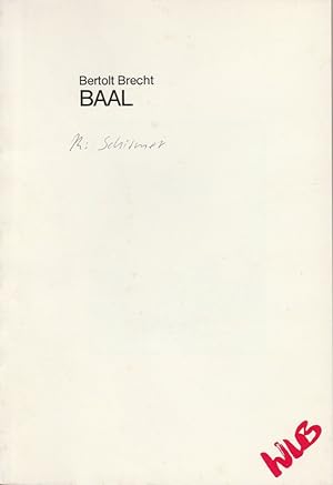 Imagen del vendedor de Programmheft BAAL von Bertolt Brecht. Premiere 1. Oktober 1986 Spielzeit 1986 / 87 Heft 16 a la venta por Programmhefte24 Schauspiel und Musiktheater der letzten 150 Jahre