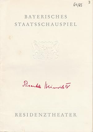 Bild des Verkufers fr Programmheft Heinrich der Vierte von Luigi Pirandello. Premiere 1. Dezember 1964 Spielzeit 1964 / 65 Heft 3 zum Verkauf von Programmhefte24 Schauspiel und Musiktheater der letzten 150 Jahre