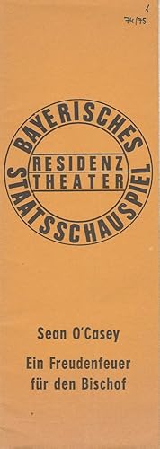 Bild des Verkufers fr Programmheft Ein Freudenfeuer fr den Bischof. Premiere 15. Oktober 1974 Spielzeit 1974 / 75 Heft 1 zum Verkauf von Programmhefte24 Schauspiel und Musiktheater der letzten 150 Jahre