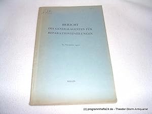 Bericht des Generalagenten für Reparationszahlungen 30. November 1925