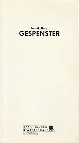 Immagine del venditore per Programmheft GESPENSTER von Henrik Ibsen. Spielzeit 1991 / 92 Heft 81 venduto da Programmhefte24 Schauspiel und Musiktheater der letzten 150 Jahre