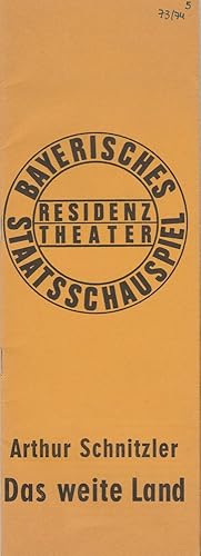 Bild des Verkufers fr Programmheft Arthur Schnitzler: Das weite Land. Premiere 14. Januar 1974 Spielzeit 1973 / 74 Heft 5 zum Verkauf von Programmhefte24 Schauspiel und Musiktheater der letzten 150 Jahre