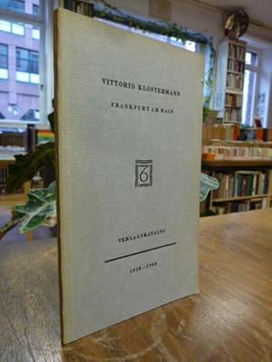 Vittorio Klostermann - Verlagskatalog 1930-1960,