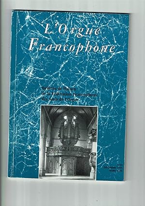 L'Orgue Francophone n°19 Décembre 1995 mars 1996. Bulletin de liaison de la Fédération Francophon...