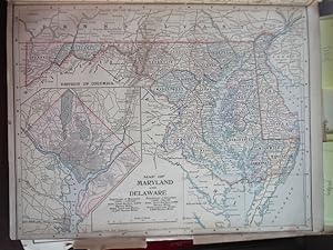 Seller image for Matthews-Northrup Map of Maryland and Delaware (1901) for sale by Imperial Books and Collectibles