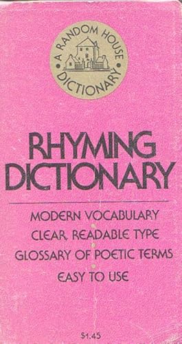 Seller image for THE RANDOM HOUSE RHYMING DICTIONARY for sale by Grandmahawk's Eyrie