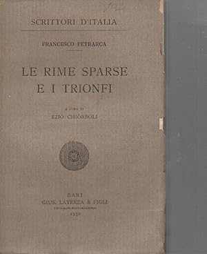 Le rime sparse e i trionfi