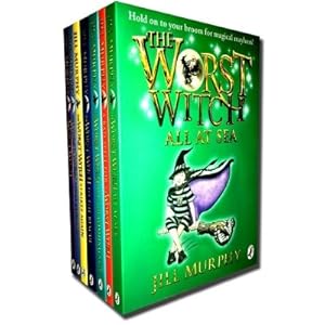 Bild des Verkufers fr The Worst Witch 7 Books Collection Set By Jill Murphy (Wishing Star, Bad Spell, Worst Witch, Strikes Again, Saves the Day, Rescue, All at Sea) zum Verkauf von Lakeside Books