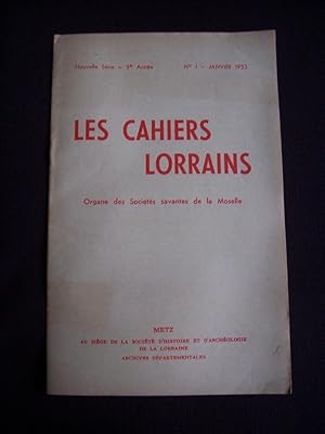 Les cahiers lorrains - N°1 1953
