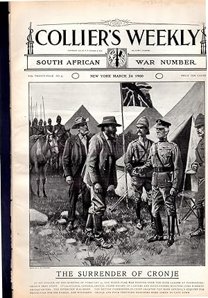 Bild des Verkufers fr ENGRAVING: "The Surrender of Cronje" .engraving from Collier's Weekly; March 24, 1900 zum Verkauf von Dorley House Books, Inc.