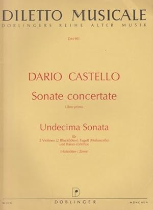 Seller image for Undecima Sonata for 2 Violins (or 2 Recorders), Basson (or Cello) and Basso continuo - Set of Parts for sale by Hancock & Monks Music