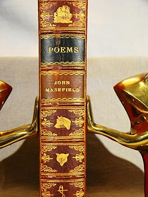 Poems. Signed fine binding of full red polished calf gilt by Riviere & Son.