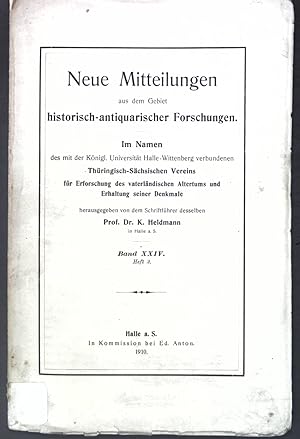 Bild des Verkufers fr Die Entstehung des landesherrlichen Kirchenregiments in Kursachsen vor der Reformation; in: Band XXIV Heft 2 Neue Mitteilungen aus dem Gebiet historisch-antiquarischer Forschungen; zum Verkauf von books4less (Versandantiquariat Petra Gros GmbH & Co. KG)