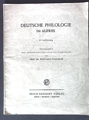 Seller image for Die deutsche Heldensage (1. Teil); in: 27. Lieferung Deutsdchen Philologie im Aufriss; for sale by books4less (Versandantiquariat Petra Gros GmbH & Co. KG)