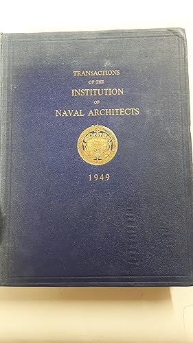 Bild des Verkufers fr Transactions of the Institution of Naval Architects. Volume 91 zum Verkauf von Cambridge Rare Books