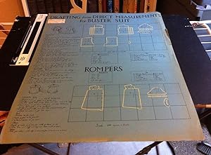 1940/50's buster suit rompers drafting direct measurements art design clothes