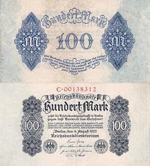 Imagen del vendedor de Reichsbanknote ber Fnfzigtausend Mark. a la venta por Antiquariat Heinz Tessin