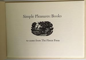 Imagen del vendedor de Simple Pleasures from the Fleece Press PROSPECTUS a la venta por Rickaro Books BA PBFA