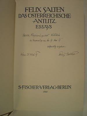 Das österreichische Antlitz. Essays