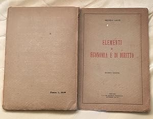 Imagen del vendedor de ELEMENTI DI ECONOMIA E DI DIRITTO. Per i licei classici e scientifici e gli istituti magistrali superiori in conformit ai nuovi programmi a la venta por librisaggi