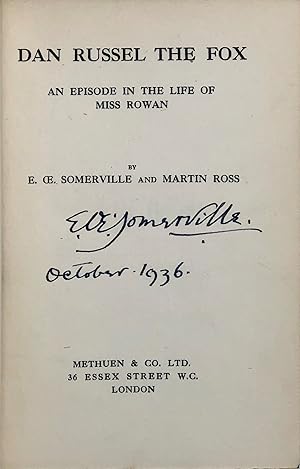 Bild des Verkufers fr Dan Russell the Fox. An Episode in the Life of Miss Rowan zum Verkauf von Maggs Bros. Ltd ABA, ILAB, PBFA, BA