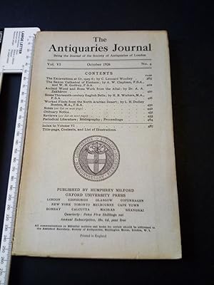 Antiquaries Journal Oct 1926 Vol VI No 4 Ur Elmham Cathedral Folding plans
