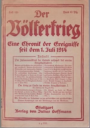 Seller image for Der Vlkerkrieg Eine Chronik der Ereignisse seit dem 1. Juli 1914 . Heft 134 for sale by Graphem. Kunst- und Buchantiquariat