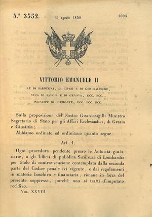 relativo al condono di alcune procedure pendenti presso le Autorità giudiziarie o gli uffici di p...