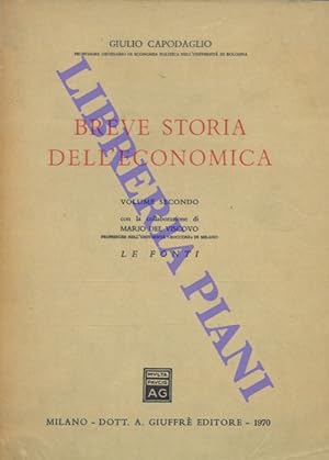 Seller image for Breve storia dell'economica. Volume Secondo. for sale by Libreria Piani