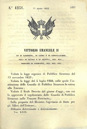 che approva, sul bilancio passivo della Toscana, la somma per le paghe degli organi di Pubblica S...