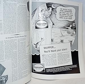 [Cartooned magazine advertisement for Essomarine Oils & Greases]: "We musta made some impression ...