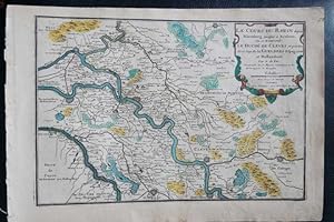 "Le Cours du Rhein depuis Rheinberg jusque a Arnheim, ou se trouvent le Duché de Cleves et partie...