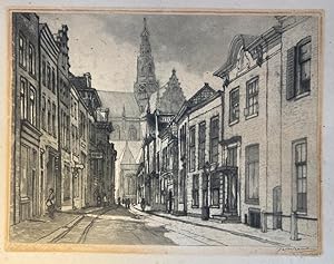 [Modern etching and aquatint] "Sint Jansstraat Haarlem".