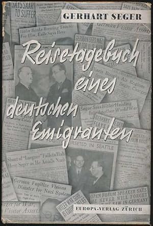 Imagen del vendedor de Reisetagebuch eines deutschen Emigranten. a la venta por Antiquariat Lenzen