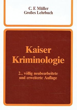 Seller image for Kriminologie : e. Lehrbuch. for sale by Antiquariat Berghammer